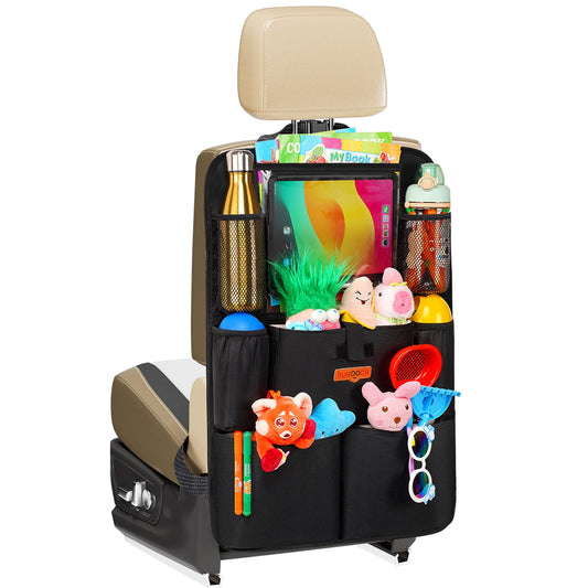 Autositz-Organizer 4th Gen – 8 Taschen, Tablet-Halter, Kinder-Rücksitzschutz